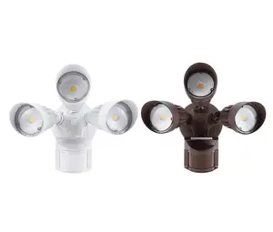 LEONLITE 3 Modes 3-Head Motion Sensor Dusk to Dawn LED Security Light