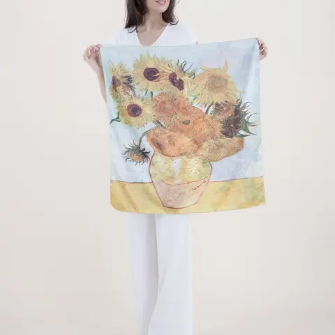 Elegant Square Scarf - Vibrant Colors Rain Theme Artistic Print, Satin-Feel Double-Sided Luxe Polyester, Silky Touch Refined on Skin, Lightweight Versatile Scarf, Ideal for Anniversary Gifting, Elegant Scarf, Lightweight Scarf