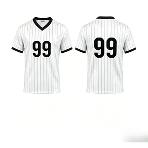 Custom V-Neck Soccer Jerseys - Unisex Professional Sports Clothing with Personalized Numbers