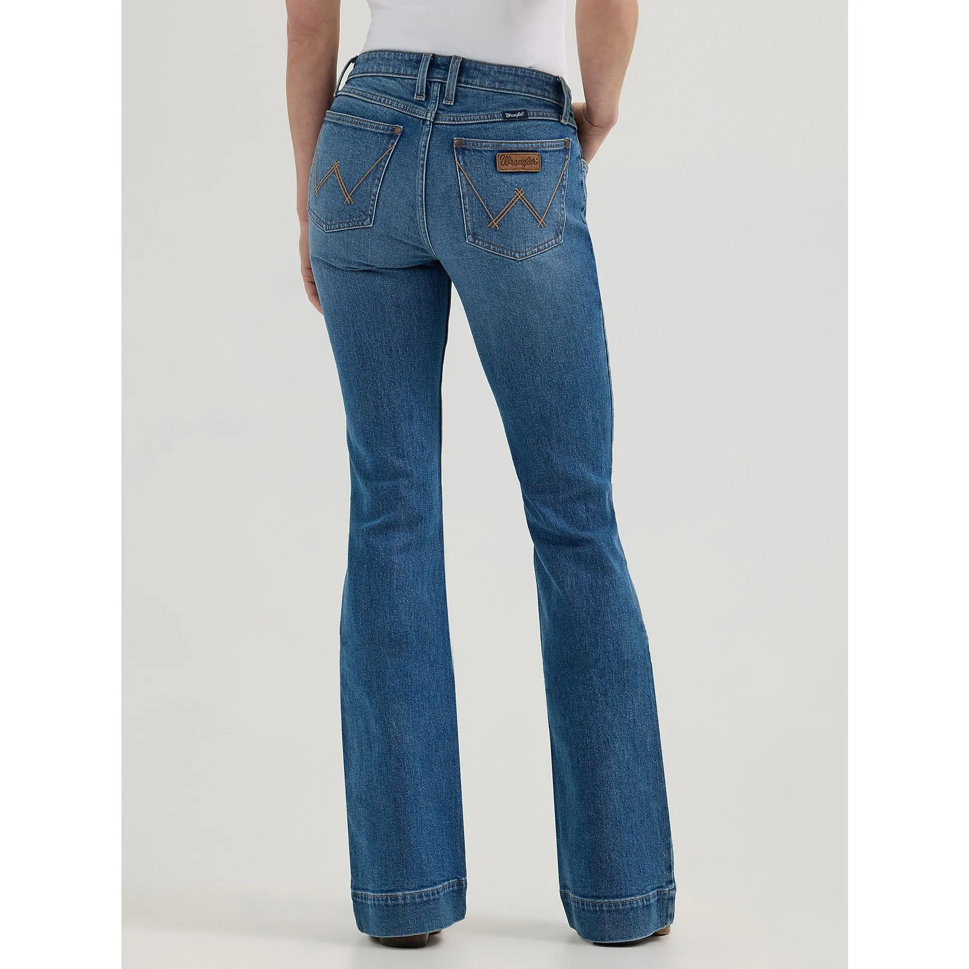 Wrangler Grace Stonewash Trouser, Bottom, Denim, Cotton, Jeans