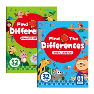Find Differences Book, Brain Development Fun Coloring Book, Infant Observation Focus Training, Educational Storybook
