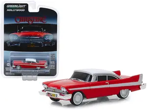 1958 Plymouth Fury Red with White Top "Evil Version" "Christine" (1983) Movie 1/64 Diecast Model Car by Greenlight
