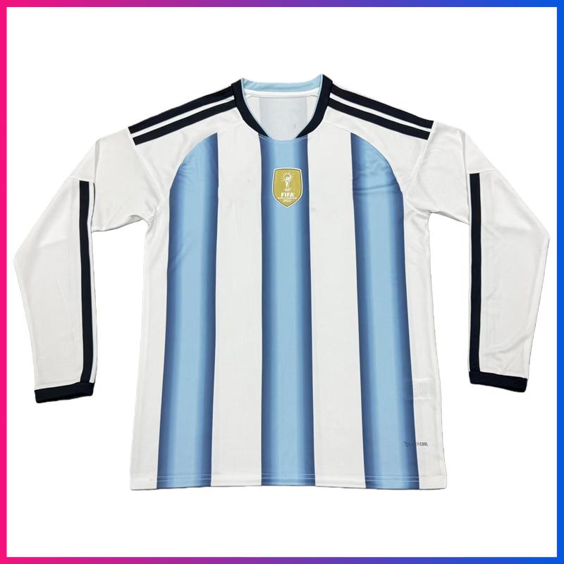 Messi 10 J.ALVAREZ 9 (S~4XL) 2026 Argentina Home Customize Long sleeves Football Jersey Shirt