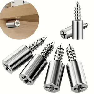 Metal Shelf Support Pegs, 40pcs Anti-slip Sleeves, Self-tapping Screws for Easy Installation, Reinforced Cabinet Partition, Laminated Plate Brackets, Wall Mount Holder, Decor
