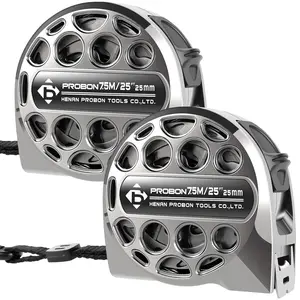 Tape Measure 7.5M/25FT Tape Measure  Stainless Steel Measuring Tapewith Double-Sided Scale Waterproof Portable RetractableMeasure Ruler Hollow Design Titanium Tape Measure AutoLock Button Hook Protector