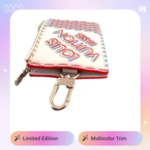 Pre-owned Louis Vuitton Leather Card Holder Key Pouch Limited Edition Gradient Logo Card Holder Key Pouch