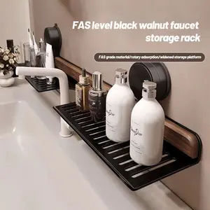 40cm faucet rack, bathroom washstand rack, mirror suction-type punch-free bathroom finishing storage rack, Bathroom Organizing Accessories
