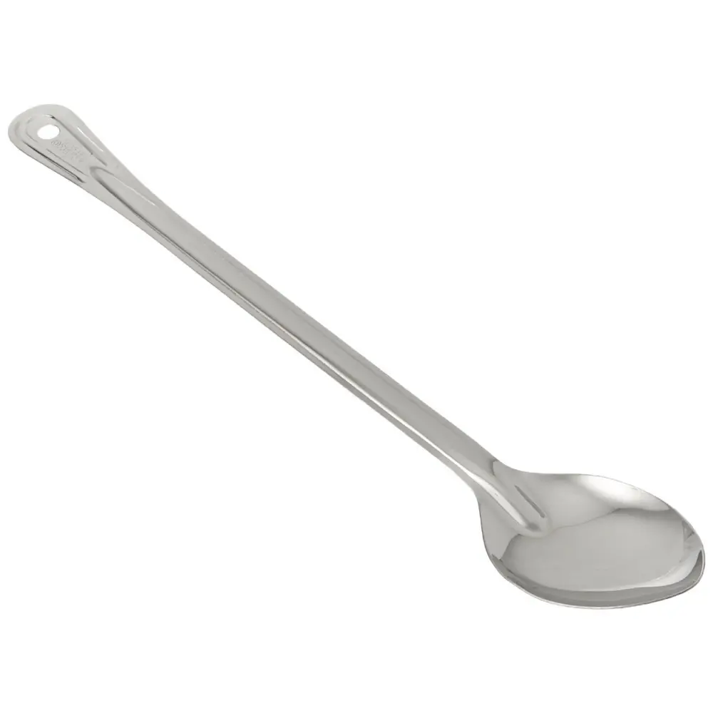 18-in Long Handle Durable Solid Stainless Steel Basting Spoon (1.5mm Thick), Dishwasher Safe Kitchen Cutlery for Buffet Service & Tableware Serving