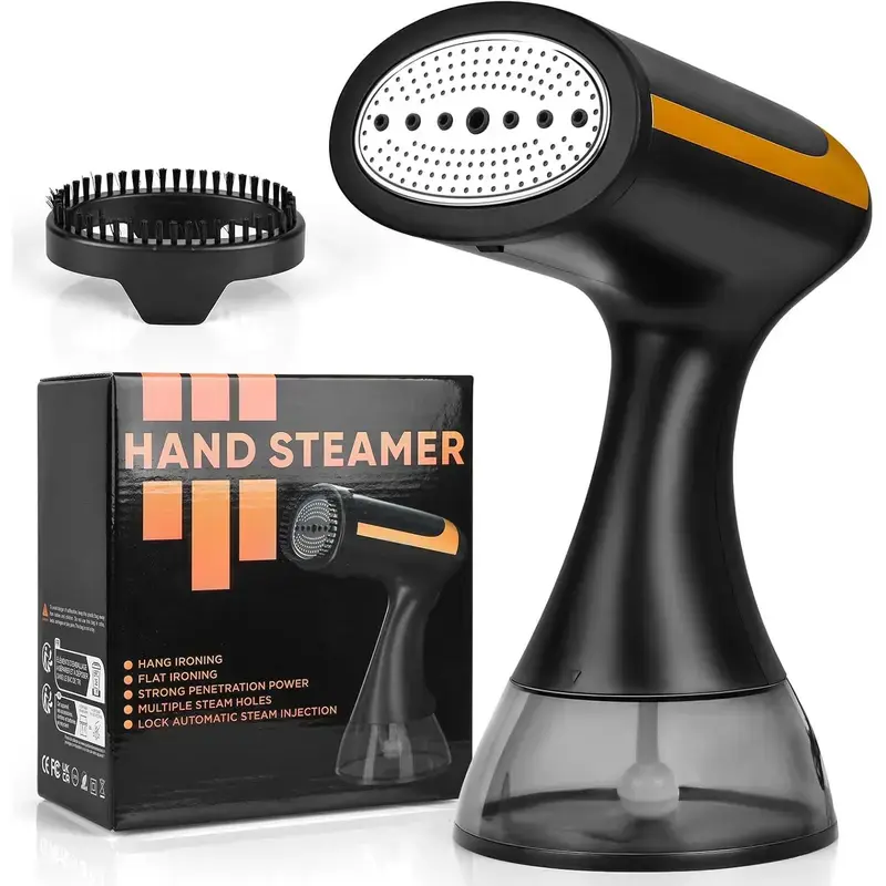 Handheld Garment Steamer, Portable Clothes Steamer with 300ml Detachable Water Tank, Fast Wrinkle Remover Steam Iron for Home, Travel & Office