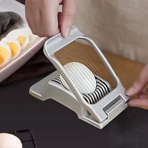 "Aluminum Alloy Egg Slicer - Multi-Functional Kitchen Gadget for Kiwi, Chicken Breast & Ham Slicing |   Must-Have Tool"