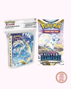 Pokemon TCG: Sword & Shield Mini Portfolio + 1 Silver Tempest Booster Pack