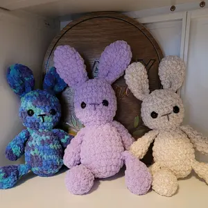 Crochet Bunny Buns, Plushie, Super Soft, Handmade