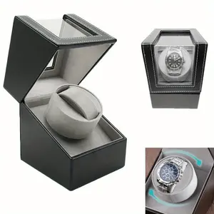 Single Automatic Rotation Leather Watch Winder Storage Display Case Box Gift
