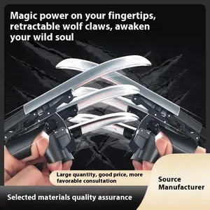 Collapsible connecting rod catapult finger telescopic Wolverine claws, creative and novel fingertip toy for interaction and funFive-piece pack