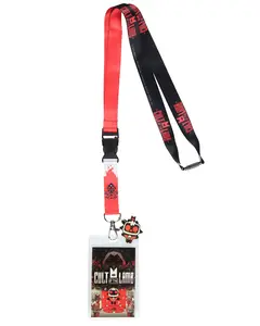 Cult Of The Lamb Video Game Possessed Lamb ID Reversible Lanyard Badge Holder Character Card Possessed Lamb Rubber Charm