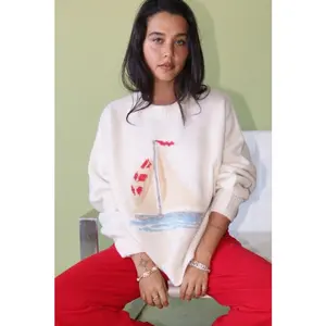 Sail Away Crewneck Sweater - Cream