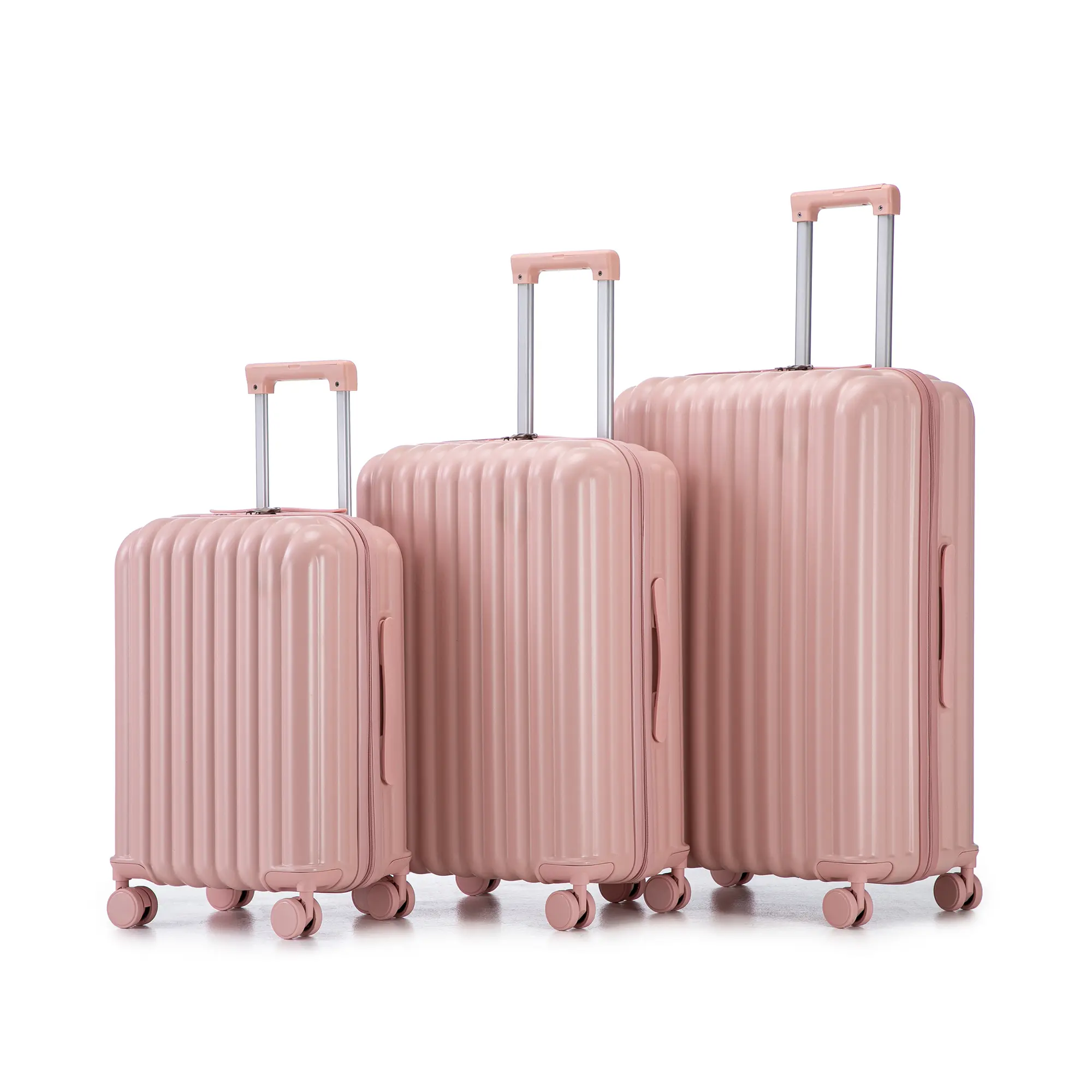 3-Piece ABS Hardside Luggage Set with USB Port, Phone & Cup Holders, Spinner Wheels – 20/24/28 Inch Carry-On Suitcases, Multiple Colors