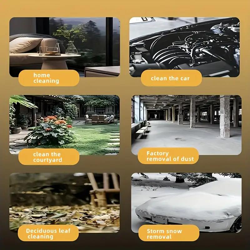 Leaf Blower, Electric Cordless Air Blower with 2 Batteries and Charger - Yellow