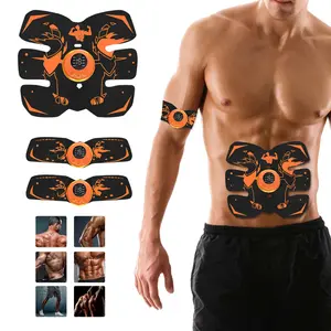 Home Use Abs Muscle Electric Stimulation Trainer, Muscle Stimulator, Smart Fitness System, for Core Training and Abdominal Exercise, Rechargeable, Suitable for Men and Women, Stomach Body Sculpting Tool