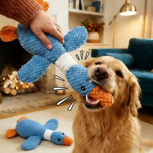 LEGEND SANDY Dog Toys for Aggressive Chewers, Large Dog Toys to Keep Them Busy, Interactive Dog Toys, Squeaky Dog Toys, Tug of War Dog Toy, Crinkle Dog Toy (Blue Octopus)