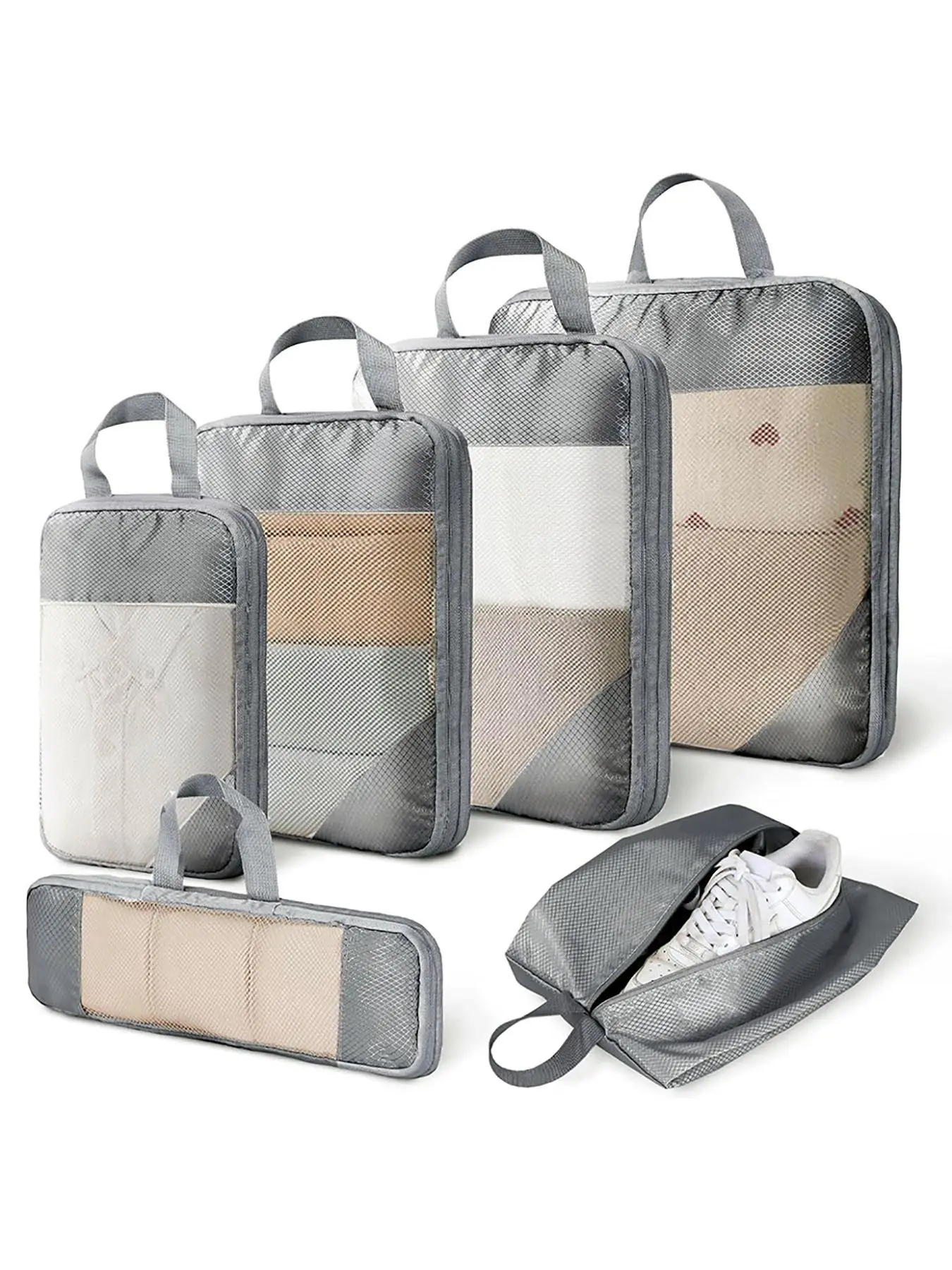 Compression Travel Storage Bag Set, Large Capacity Waterproof Travel Organizer, Zipper Bag for Travel & Business Trip