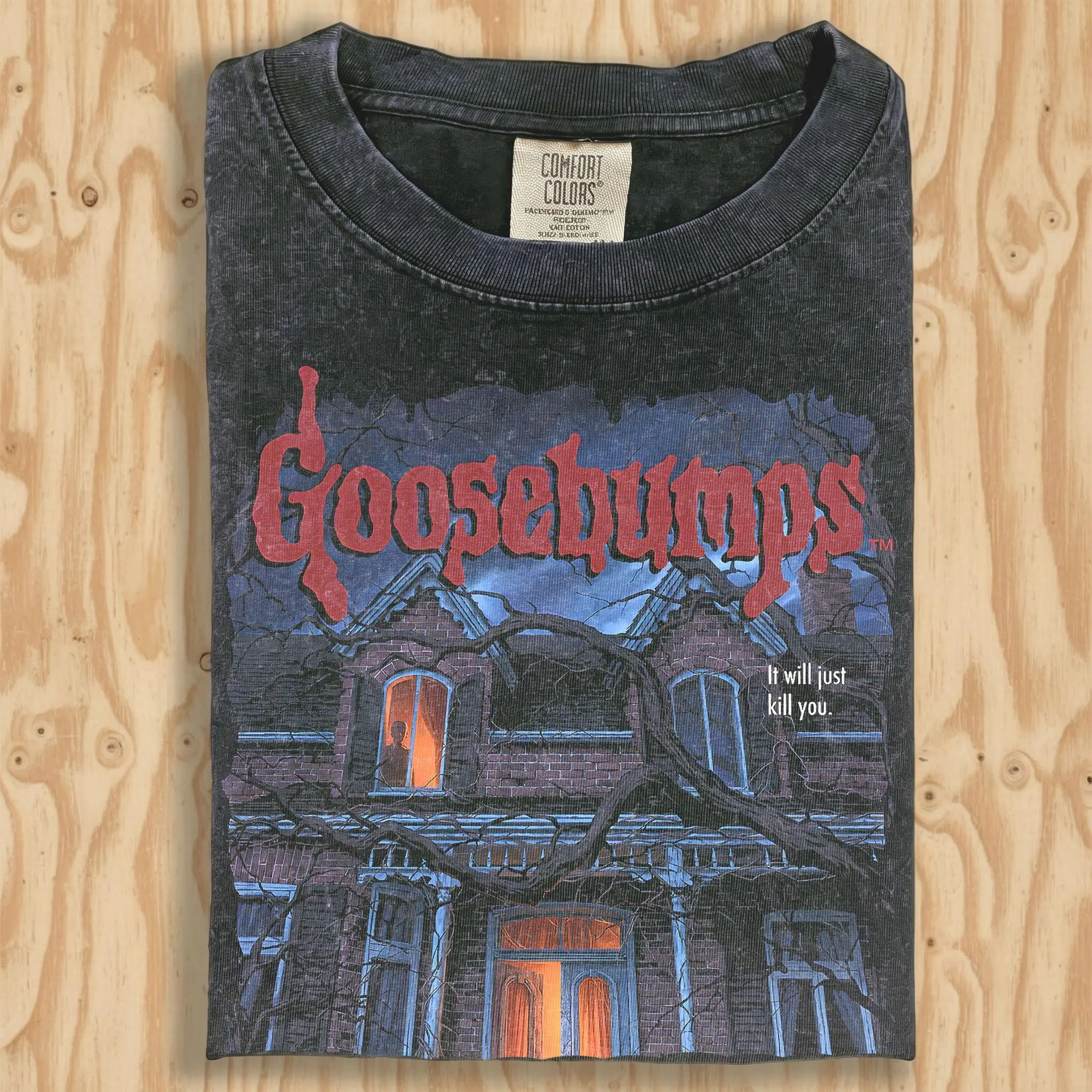 Comfort Colors Halloween Goosebumps T-Shirt, Vintage Haunted House T-Shirt, Horror Graphic T-Shirt, Halloween Movie Tee Shirt, Gift For Fans