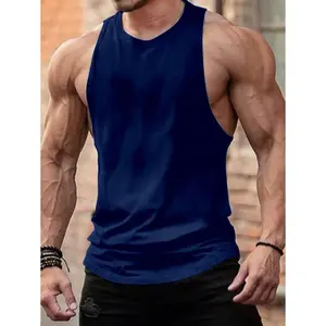 SHEIN Manfinity Dauomo Men's Minimalist Solid Color Round Neck Casual Tank Top, Summer