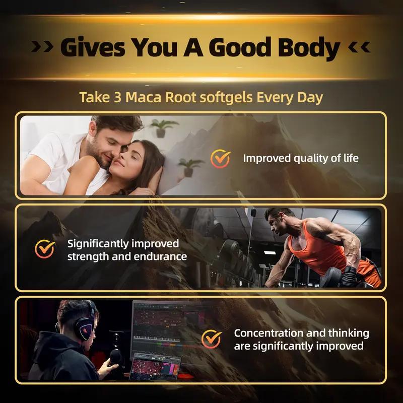 HiPlus 50,000mg Shilajit Maca Capsules with Ashwagandha & Panax Ginseng - Support Natural Energy, Stamina & Vitality for Men - 150 Softgels