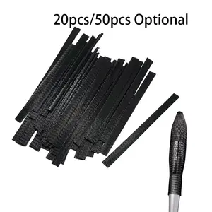 20/50pcs Plastic Makeup Brush Protector Set, Stretchable Mesh Covers, Ideal for Storage & Travel,   No Brushes Included