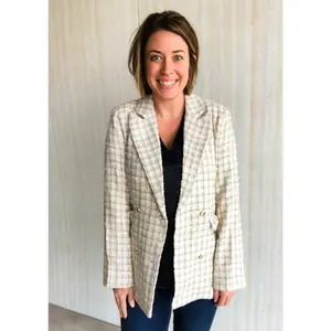 Classic Taupe Tweed Blazer