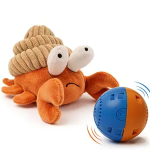 Plush Hermit Crab Interactive Cat Toy – Soft, Funny, Keeps Cats Busy dog squeaky Tough Plush Dog Toy Assortment puppy products
