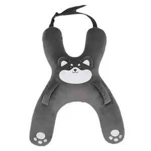 Prevent Leaning Head Back Seat Sleeping Comfort During Long Distance Travel Kids Car Neck Pillow with Seat Belt Safety Sleep Aid