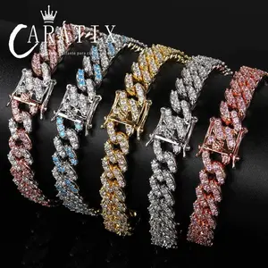 9mm Single Row Cuban Bracelet – Unisex Synthetic Moissanite Simple Hip Hop Jewelry