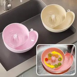 Vegetable Washer No Touch Cleaning Kitchen Hands-Free Rotating Funnel for Fruits Produce Washing Household Accessory