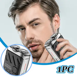 R-12 Face Hair Trimmer for Men, IPX7 Waterproof Pubic & Groin Hair Trimmer- Electric Ball Shaver with LED Light, Stainless Steel Metal Blade, USB Rechargeable