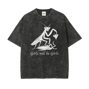 Girls Will Be Girls Oversize Unisex T-Shirt for Women and Men's Unisex Fit Batik Cotton Oversize Streetwear Menswear Super Soft Pre-Shrunk