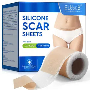 Elbbub Silicone Skin Care Roll (4cm X 1.5m), Improves Appearance, Suitable for Sensitive Skin, Single Item, No Ca Prop 65 Warning, Silicone Scar Sheets