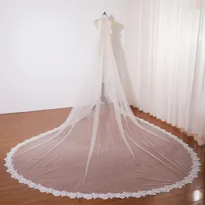 Elegant rose flowery lace wedding veil, Cathedral veil with comb, Single layer ivory bridal veil, Handmade leaf lace wedding veil, Soft tulle veil, Long church veil, Chapel wedding veil