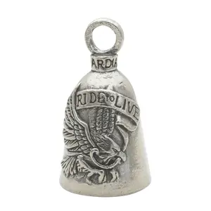 Guardian Bell Live to Ride Good Luck Bell w/Keyring & Black Velvet Gift Bag | Motorcycle Bell | Lead-Free Pewter | Good Luck Gift to Friends & Family | Bike Bell | Made in USA…