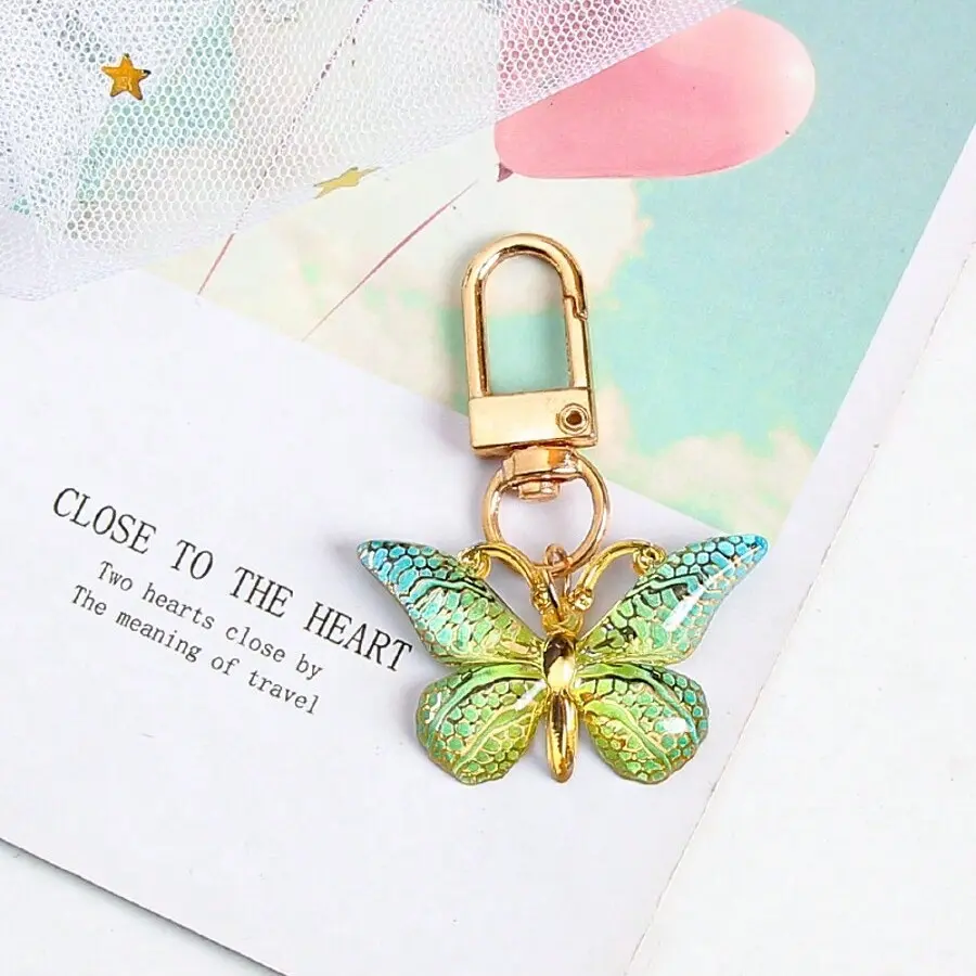 12pc Butterfly Keychain Gift Set, Keychain Kawaii, Blue Keychains for Gender Reveal Birthday Wedding, Perfect Gifts for Friends Family