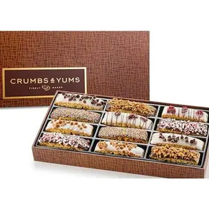 Holiday Christmas Gift Basket - Gourmet Chocolate Biscotti with Assorted Toppings - Food Gift Box for Christmas, Family, Birthday, Men & Women