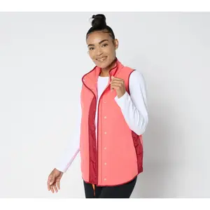 Sport Savvy Fleece and Woven Mixed Vest