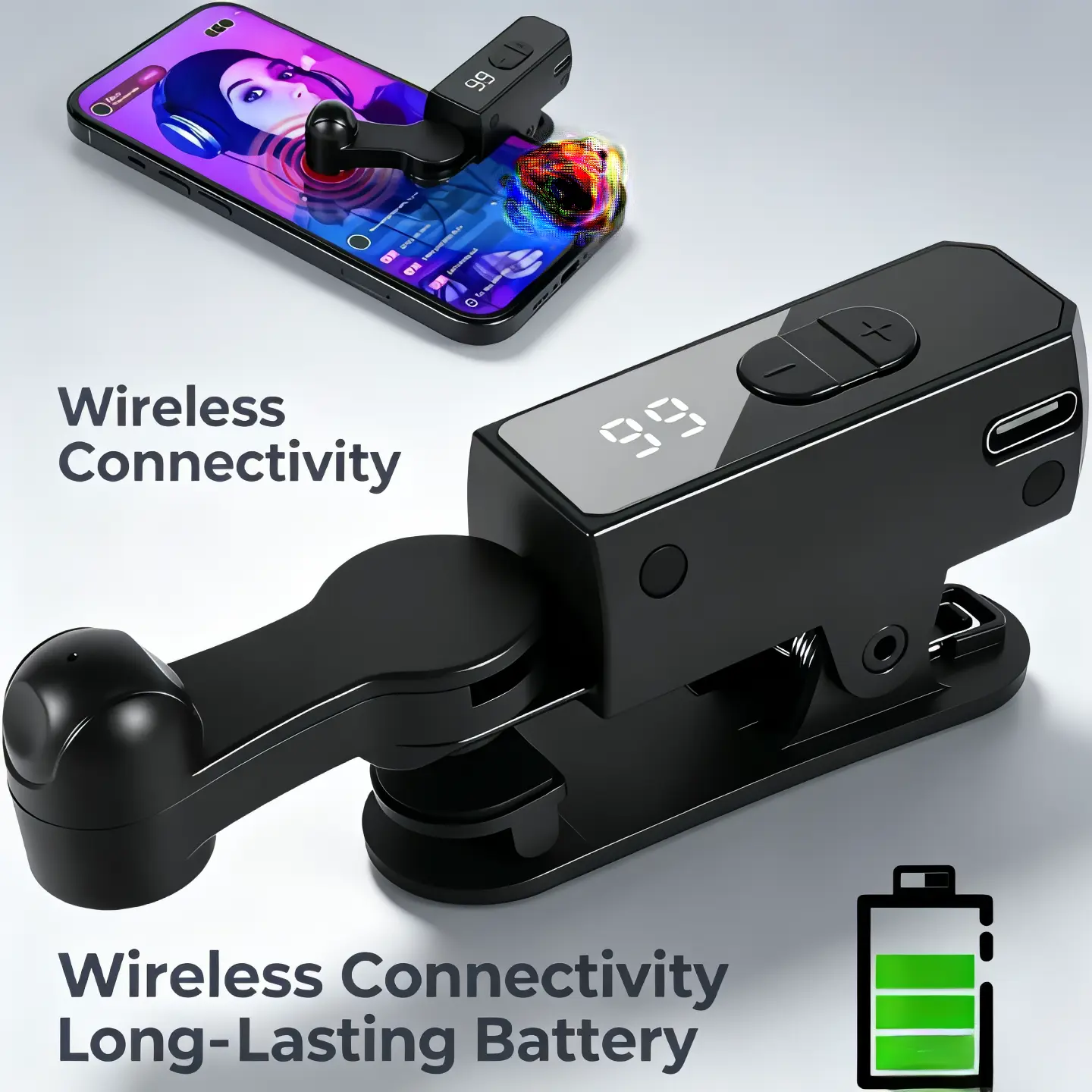 2026 Upgraded Smartphone Auto Clicker Accessory, Built-in Battery, Cordless Operation, Mobile Device Tool for Live Streaming Likes and Gaming