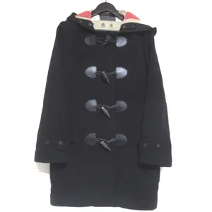 Pre-owned BURBERRY Wool Small Leather Goods THE MERSEY Melton Duffle Coat
