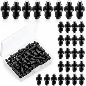 100 Pieces Drip Irrigation Goof Plugs 1/4 Inch with Barbed End Caps Hose Tubing Hole Fittings, Dripline Pressure Plug Connectors for Home Sprinkler Garden Lawn Pipe System Parts Supplies