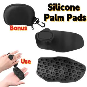Ergonomic Silicone Palm Protector Pads Non-Slip Hand Support Cushion with Portable Storage Bag Bonus