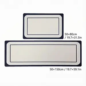 Geometric Border Non-Slip Mat Set – Kitchen & Bathroom Safety Essentials