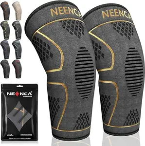 NEENCA sports knee braces are designed specifically for runners, providing compression knee support. They are suitable for men and women in sports, running, fitness, basketball, volleyball, hiking, and more, Sports Sleeves & Support