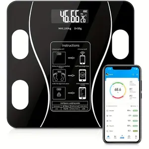 Smart Body Fat Scale, Adult Bathroom Scale, Outdoor Fitness Manager, Bmi & Body Composition Detector, 28cm Large Size, Weight Scale, APP Compatible