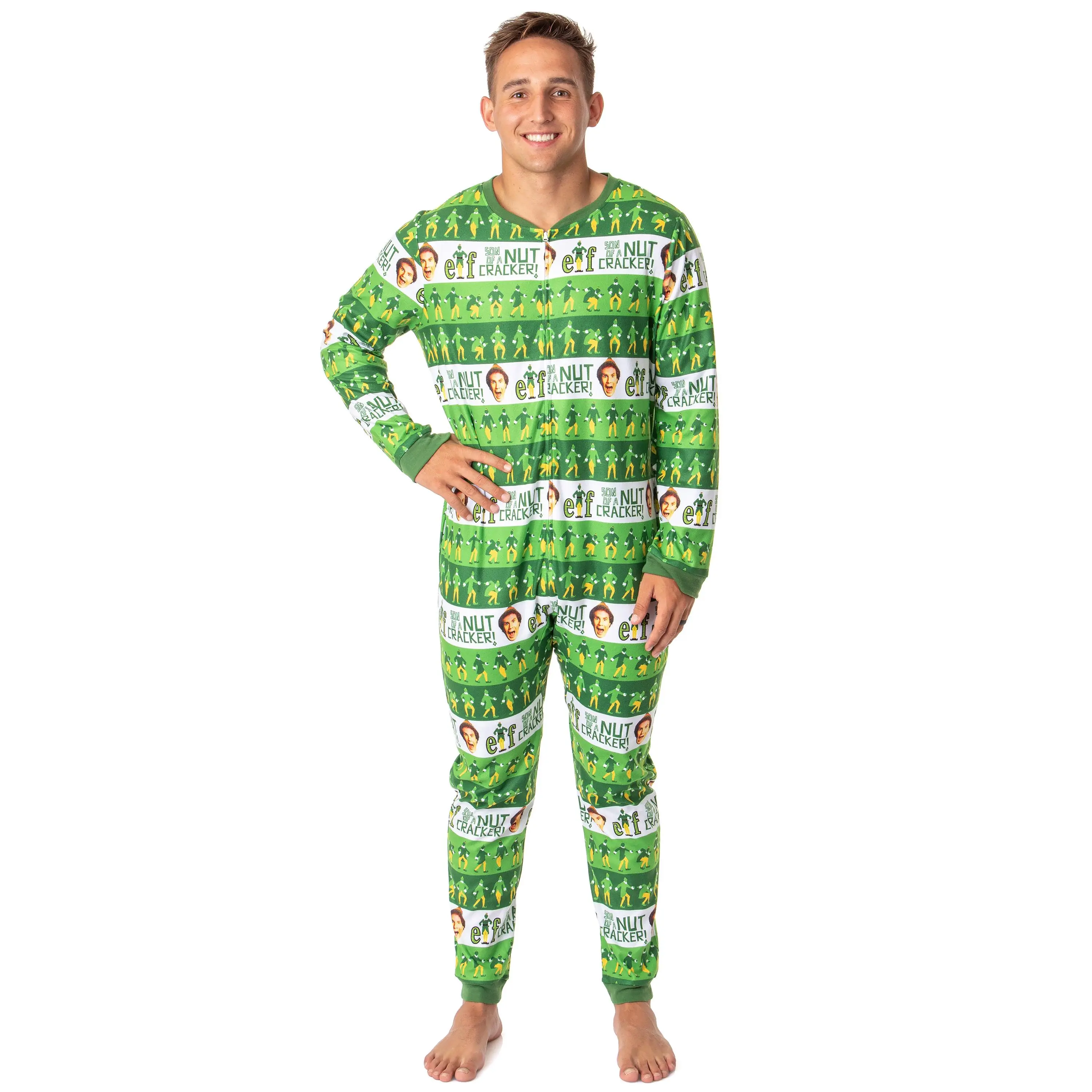 Elf The Movie Mens' Film Son of a Nutcracker Footless Sleep Union Suit